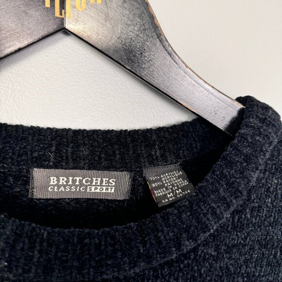 Vintage Black and Cream Crewneck Grandpa Sweater - Picture 3 of 5